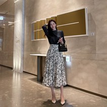 악녀일기 [악녀일기] 드올 나염 플레어 롱 스커트