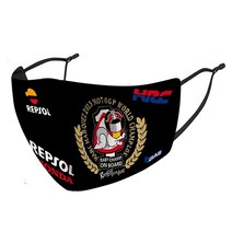 DWL 오토바이 페이스 마스크 먼지 세탁 가능 5중 필터 보호 VR46 VALENTINO 발렌티노 Rossi Marc Marquez 93 Harley Davidson(블랙B), Black-b