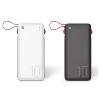 CODE9 빌트인 보조배터리 10000mAh / 20000mAh 대용량 파워뱅크, 화이트