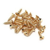 일렉기타 케이블 기타잭 줄 픽가드 백 플레이트 마운트용 25pcs 3x12mm 일렉트릭 기타 나사 diy luthier tool gold silver balck, 황금
