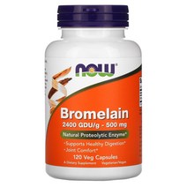 나우푸드 파인효소 브로멜라인 파인애플효소 500mg 120캡슐, 1개, 기본