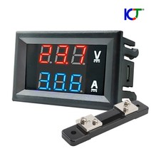 KCJ 볼트 암페어메타 전압 전류 게이지 10A 50A 100A, +암페어 메타 VA-50A (전류분배기포함)+