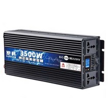 순수 정현파 차박 전기 자동차 밧데리 인산철 12v, 3500W + LCD 220V 48V