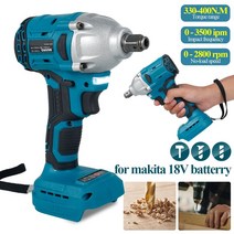 임팩트렌치 쥬피터 하이브로 소형 전동드라이버 충전식 18v makita 배터리와 호환되는 led 조명이 있는 브러시리스 전기 임팩트 렌치 무선 렌치 고 토크 임팩트 드라이버, 를 입력, 1개