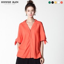[보니알렉스] (BONNIE ALEX) 리보니 오픈 카라 셔츠