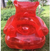 대형 튜브 물놀이 귀여운 워터 수영장 곰돌이 의자, 곰 소파 (주황색)