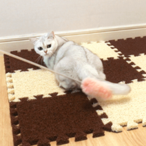 펫플러 고양이 사막화방지 코일 모래매트, 다크브라운