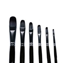 미술용품 아크릴붓 수채화 대형문구점 6 개대 둥근 머리 족제비 머리 혼합 머리 검은 극, 없음