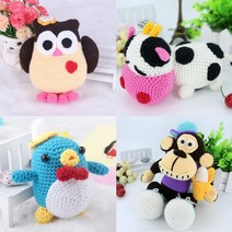 DIY 손뜨개질 코바늘 인형만들기 바늘뜨기, 상세설명 참조, 13 회색토끼 GZ0020