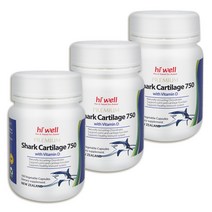 굿소일직구 hi-well 프리미엄 상어연골 750 비타민D 300캡슐, 칼슘 인 가득한 상어연골추출물 담아, 3개