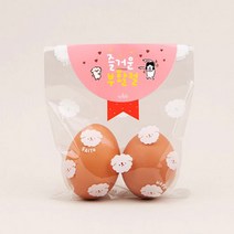 부활절 2구 데코비닐 포장 선물 달걀꾸미기 스티커, 데코비닐 든든핑크