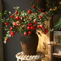 석류나무 조화 화분 인조식물 조경 촬영용 꽃 도매 거실 카페 양귀비 꽃꽂이 꽃다발, 옵션3