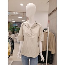 꼼빠니아 여성 카라넥 벨티드 블라우스 CACU5 WRB120 NC대전유성점