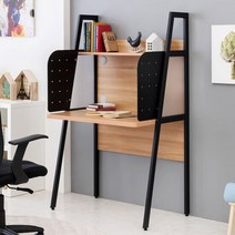 e스마트 스틸 에이스 플러스 독서실책상, 색상:아카시아/블랙