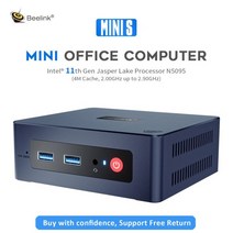Beelink-미니 S PC 윈도우 11 인텔 11th 셀러론 N5095 8GB DDR4 128GB/256GB SSD 데스크탑 게임용 컴퓨터 VS U59 GK 미니 J4125, CHINA, 미국, 16GB DDR4 1TB SSD
