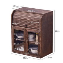 원목 엔틱 그릇장 찬장 수납장 장식장 빈티지 홈카페 미니, DZ-39 양문 셔터