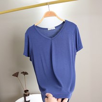 여성 브이넥 모달 기본반팔티 여름티셔츠 빅사이즈 쿨티 11color
