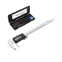 eSynic 디지털 버니어 캘리퍼 200mm/8인치 스테인리스 스틸 전자 분수/인치/미터법 변환 측정 도구 길이 너비 깊이 내부 지름 외부