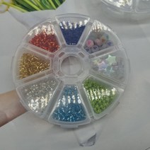 둥근 플라스틱 보관함 다용도 8구 비즈 악세사리 알약 통, 상세페이지 참조, 상세페이지 참조