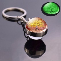네잎클로버키링 four leaf clover keychain 빛나는 클로버 키 체인 네 잎 클로버 발광 유리 볼 키 체인 열쇠 고리 럭키 쥬얼리 세인트 패트릭 데이 선물 펜던트