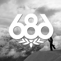 686 스노우보드스티커 보드복 포인트 스티커, 686-L, 오렌지, 1개
