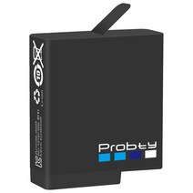 Probty-GoPro Hero 7 6 5 배터리 1680mAh + USB 트리플 충전기 타입 C 고프로 히어로 블랙 카메라127656, 빠른해외배송_1 Batteries