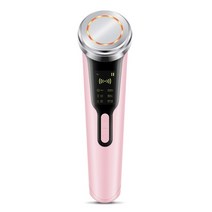 갈바닉마사지기 RF EMS 뷰티 기기 LED 사진 테라피 레드 블루 라이트 페이셜 마사지 클렌징 도구 얼굴 아, 01 분홍색