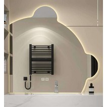 화장실 스마트 거울장 벽걸이 상부장 선반 조명 일체, 백색광+더블터치+무단디밍+시간및온도90cm