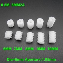 웜기어 베벨기어 저속모터 감속기 50Pcs 0.5 M 6MM 플라스틱 웜 감속 기어 모듈러스 조리개 구멍 2MM 1.95M, 03 W6-82A_01 1.95MM