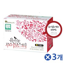 MDF6773 오가닉 루이보스 티백 1gX25pX3박스 루이보스차 허브차/루우이보스티/Rooibos/남아공차, 1개, 기본값, 기본값