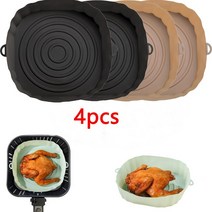 데크오븐 가정용 업소용 베이킹 제빵 카페 디저트 피자 화덕 전기 오븐재사용 가능한 에어 프라이어 팬 실, 23 4pcs black brown
