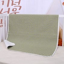 생리방수패드 생리 이불 패밀리 침대 이불 패드 모시면 방뇨 에어 맥스 베이비 시트 여름 돗자리 케어 월경 이모, 03 그린체크