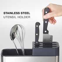 빈플러스 북유럽 스텐 물빠짐 칼꽂이 수저통, 빈플러스 블랙티타늄 수저통 익스텐드 확장형