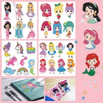 코코립스 여아 공주모음 스티커형 보석십자수 풀세트, 해피토끼, 1개