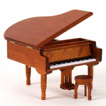 New 그랜드 피아노 오르골(원목)오르골 장식품 미니어처 인테리어 소품 선물 집들이 개업 엔틱 컨트리 컨츄리 회전목마 비행기 드라마소품 영화소품 미니어쳐 크리스마스선물 화이트데이선물 발렌타인데이선물 어린이선물 기념, 본상품