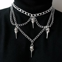 남자 패션 목걸이 펜던트 커플 goth streetwear 그런지 크로스 여성 남성 넥 체인 indie jewelry on the neck 2021 e girl 초커 미적
