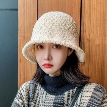 일월전빵 뽀글이 버킷햇 니트 벙거지 모자