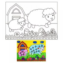 JGZ857704[JJ] 스탬프도안 양목장 도안 5묶음