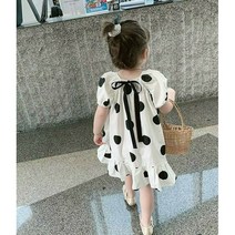 랑맘) 키즈여아 빅도트뒷리본 원피스 여름 여아 원피스