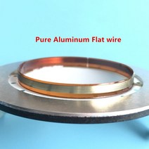 진공스피커 명품스피커 거실스피커 불독 스피커 RCF N350 ND350 CD350 8 ohm 고품질 보이스 코일 용 44.4mm 다이어프램-로트/4pcs 알루미늄 와이어, [02] Aluminum Flat