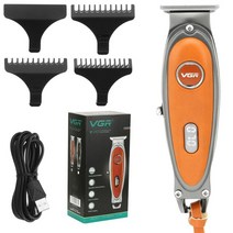 이발기 바리깡 2021 VGR 전기 머리 남성 헤어 트리머 충전식 면도기 수염 이발사 커팅 컷, 03 orange led