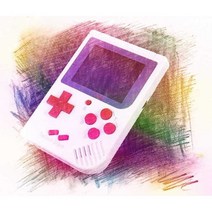 뷰릭스 게임보이 옛날 레트로게임기 고전 철권오락기, 화이트 2.5 스크린 레귤러 에디션 129 모델 하얀색