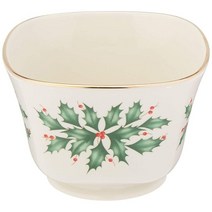 Lenox 홀리데이 간식 볼 레드/그린, Treat Bowl