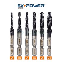 이엑스파워 드릴탭 SUS용 EDT 드릴링 탭핑 타이탄코팅 육각 임팩 충전드릴 용, EDT-08H(M8)