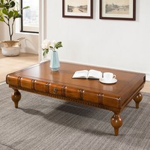 젠틱가구 명품 수입가구 비앙카 엔틱 거실 좌식테이블 1400, 단품