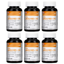 힐링팩토리 프리미엄 글루콘산 아연+구리 715mg 90정 x 6박스 면역력강화 세포보호 철분흡수촉진 유아동 임신영양제 수유영양제