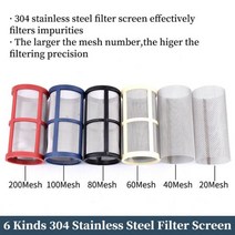 1/2 "3/4" 1 "정원 급수 관개 필터 양식 물고기 탱크 물 펌프 자동차 세척 가정용 물 파이프 스트레이너, 80Mesh, 09 Filter Screen