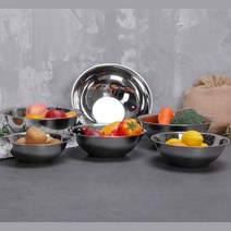 세균과 냄새배임 없는 유광 스텐 믹싱볼 33 요거트볼 주방용품 셀러드보울 씨리얼볼 아이스크림구릇 빙수볼