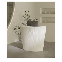 카운터테이블 템파보드 프런트 데스크 전시회 옷가게, 아크 프런트 화이트(QT2)