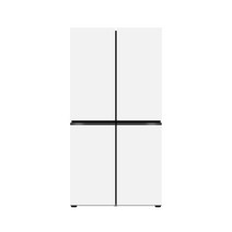 [색상선택형] LG전자 오브제컬렉션 디오스 베이직 4도어 냉장고 메탈 875L 방문설치, M873MWW031, 화이트(상단), 화이트(하단)